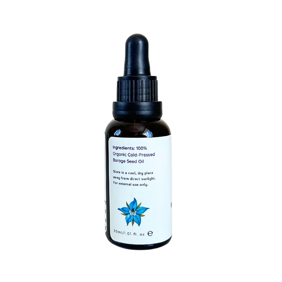 organic Borage Seed Oil, hydrate and reduces inflamation, for dryness